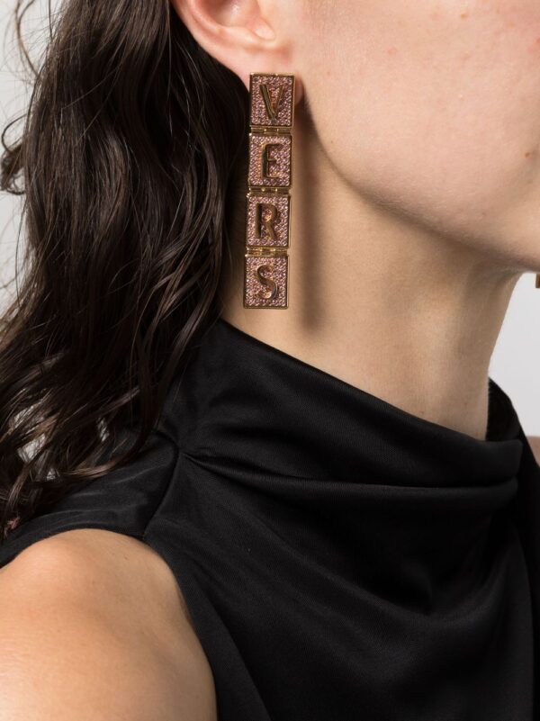 Versace  Versace Tiles crystal-embellished earrings - Image 3