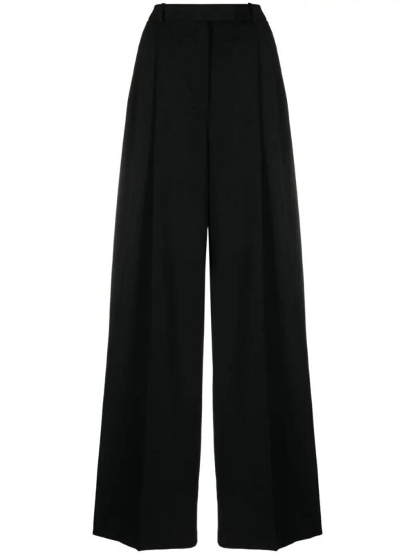Versace  pleated wide-leg stretch-wool trousers