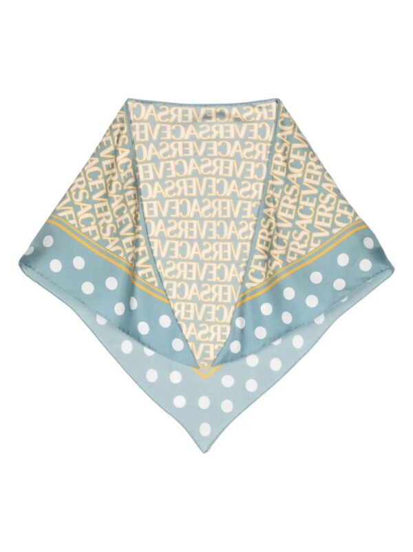 Versace  logo polka-dot print scarf