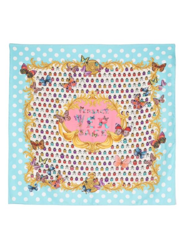 Versace  Butterflies-print silk scarf