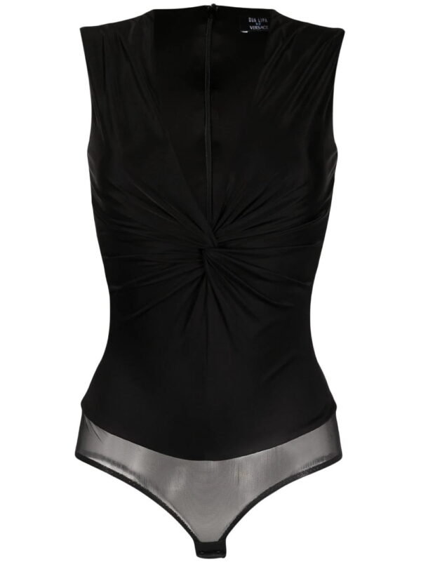 Versace  knotted V-neck bodysuit