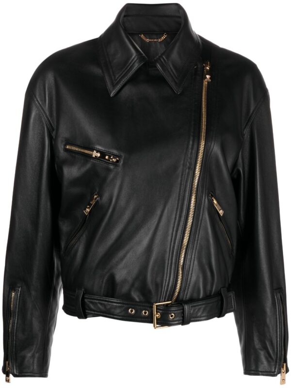 Versace  leather biker jacket