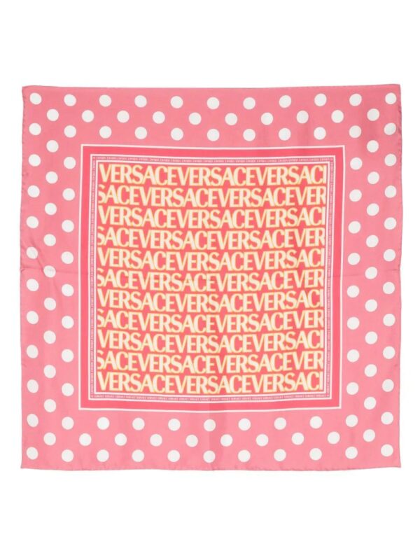 Versace  logo polka-dot print scarf