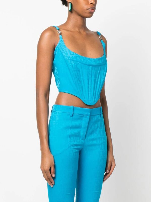 Versace  Allover-jacquard corset top - Image 3
