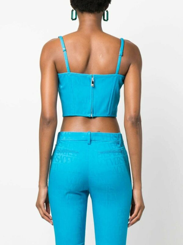 Versace  Allover-jacquard corset top - Image 4