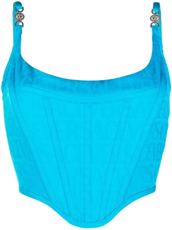 Versace  Allover-jacquard corset top