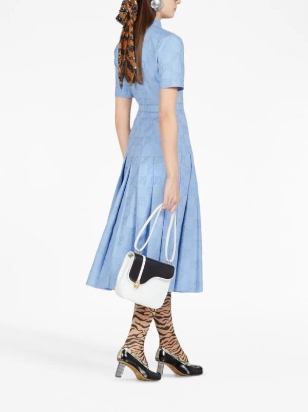 Gucci  logo-print flared shirt dress - Image 3