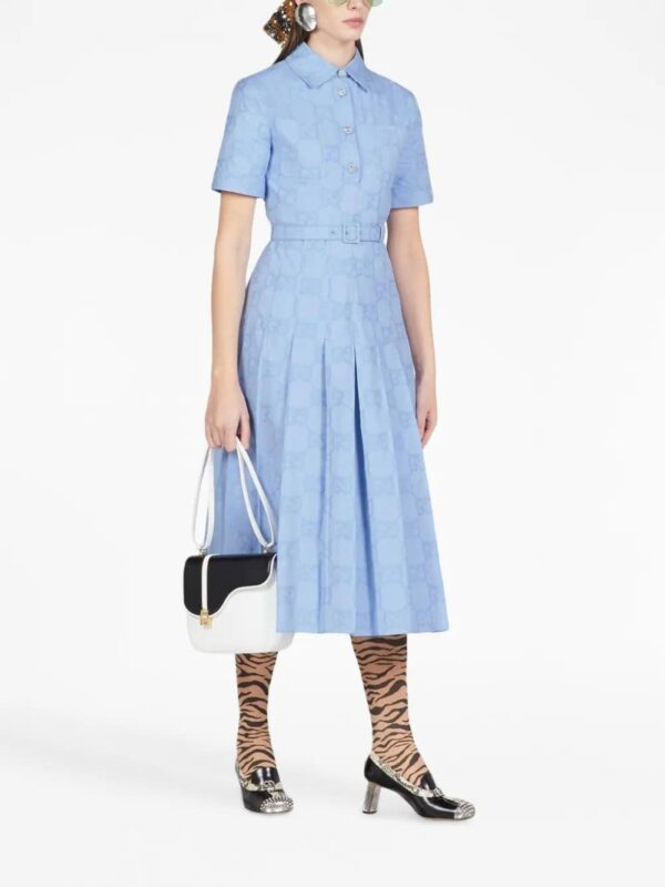 Gucci  logo-print flared shirt dress - Image 2