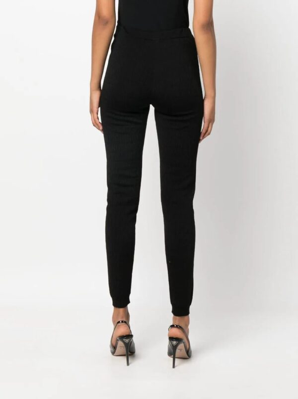 Moschino  logo-pattern print knit leggings - Image 4