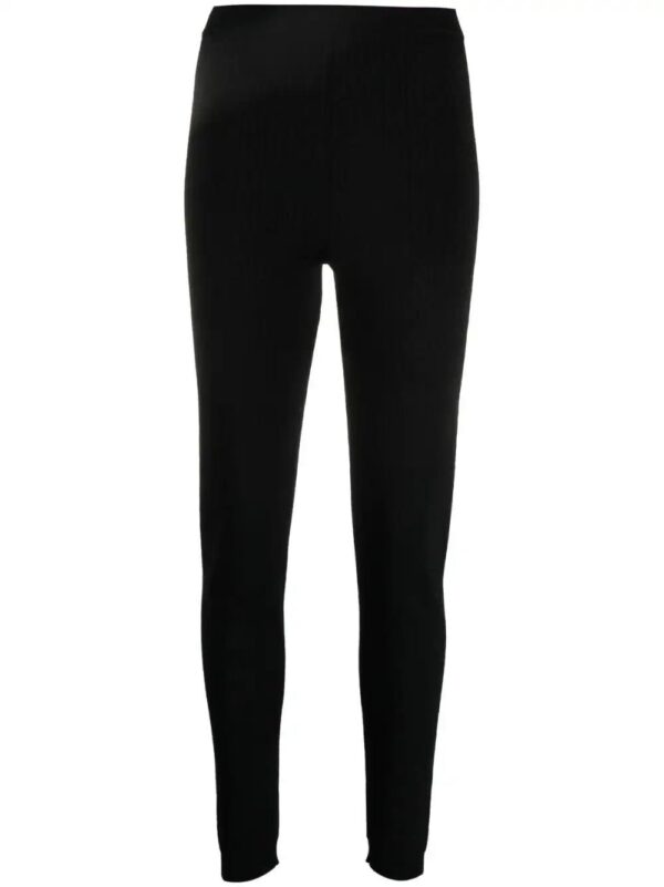 Moschino  logo-pattern print knit leggings