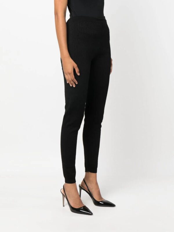 Moschino  logo-pattern print knit leggings - Image 3
