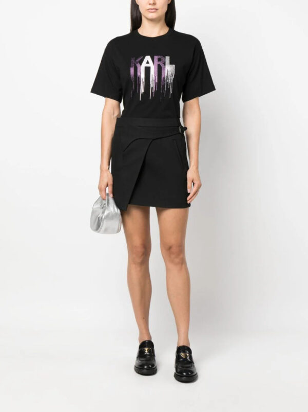 Karl Lagerfeld  rhinestone-embellished logo-print T-shirt - Image 2