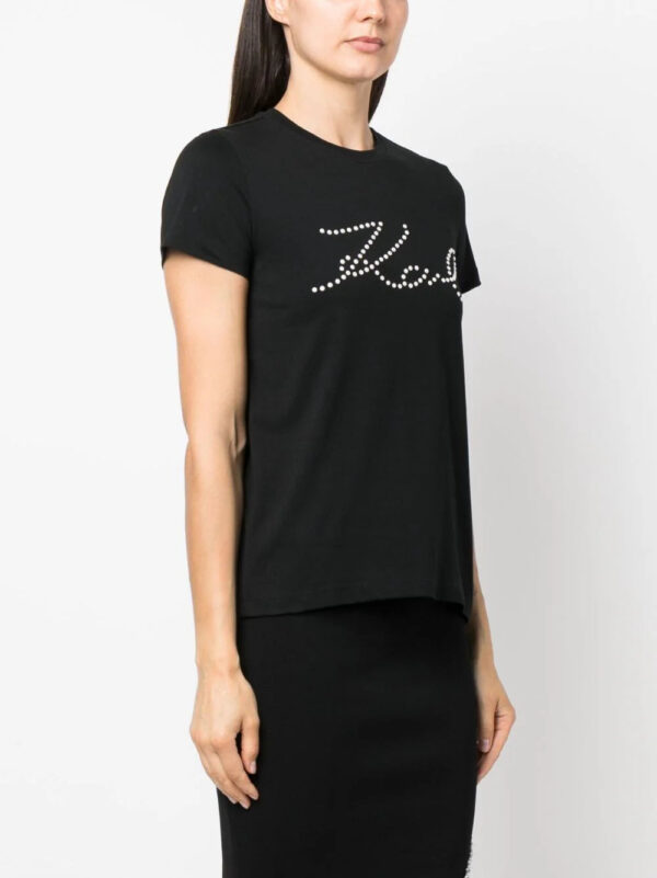Karl Lagerfeld  logo print-embellished organic-cotton T-shirt - Image 3