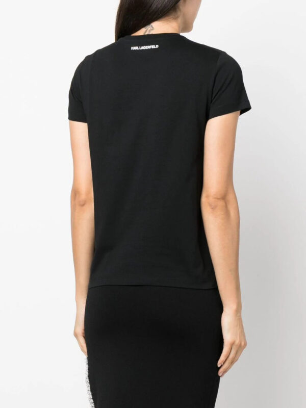 Karl Lagerfeld  logo print-embellished organic-cotton T-shirt - Image 4