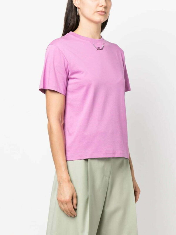 Karl Lagerfeld  logo-plaque organic-cotton T-shirt - Image 3