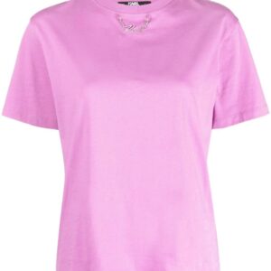 Karl Lagerfeld  logo-plaque organic-cotton T-shirt