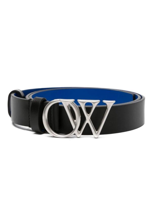 Off-White  OW-buckle leather belt