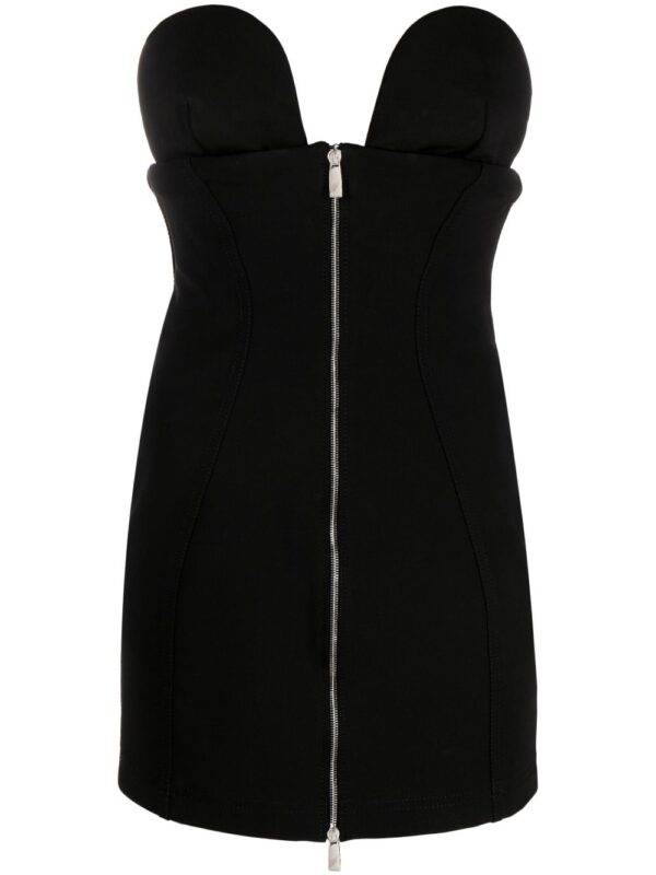 Off-White zipped strapless minidress
