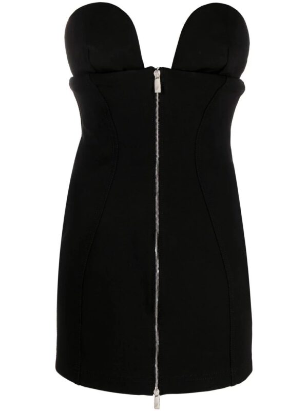 Off-White  zipped strapless minidress