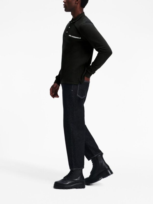 Karl Lagerfeld Karl cotton piqué weave polo shirt - Image 3