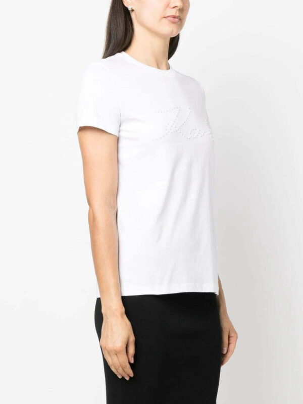 Karl Lagerfeld  logo print-embellished organic-cotton T-shirt - Image 3