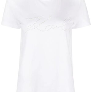 Karl Lagerfeld  logo print-embellished organic-cotton T-shirt