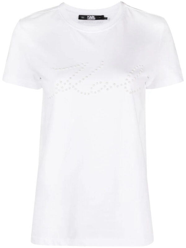 Karl Lagerfeld  logo print-embellished organic-cotton T-shirt