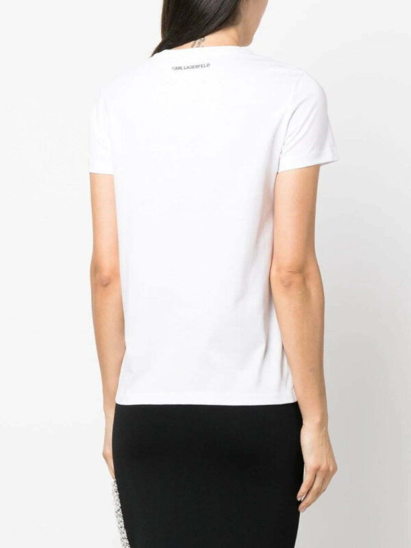 Karl Lagerfeld  logo print-embellished organic-cotton T-shirt - Image 4