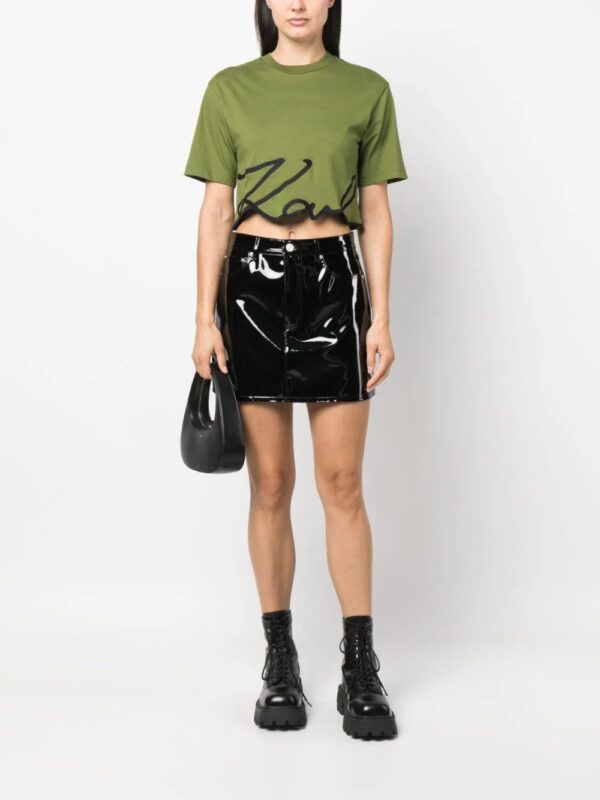 Karl Lagerfeld  logo-print organic-cotton cropped T-shirt - Image 2