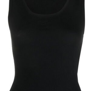 Karl Lagerfeld embroidered-logo ribbed tank top