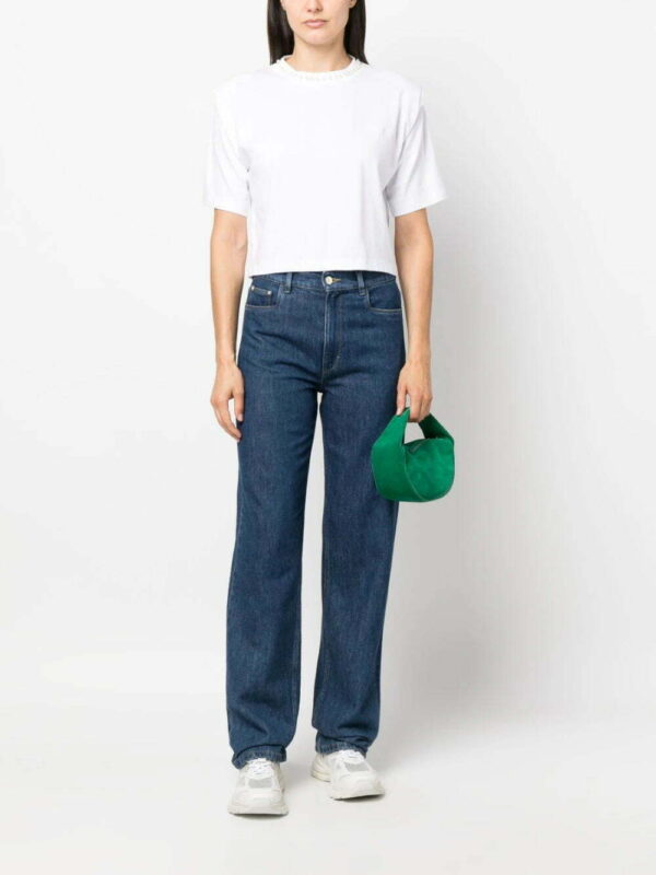 Karl Lagerfeld  faux-pearl-embellished padded T-shirt - Image 2
