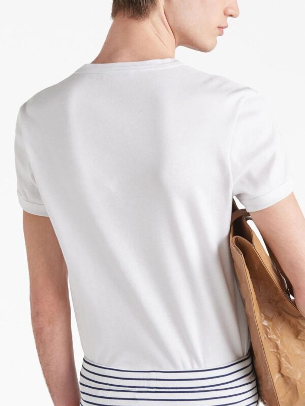Prada  triangle-logo cotton T-shirt - Image 4