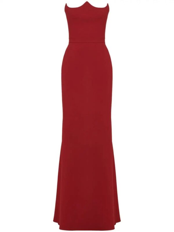 Alexander McQueen  peaked-bust strapless maxi dress