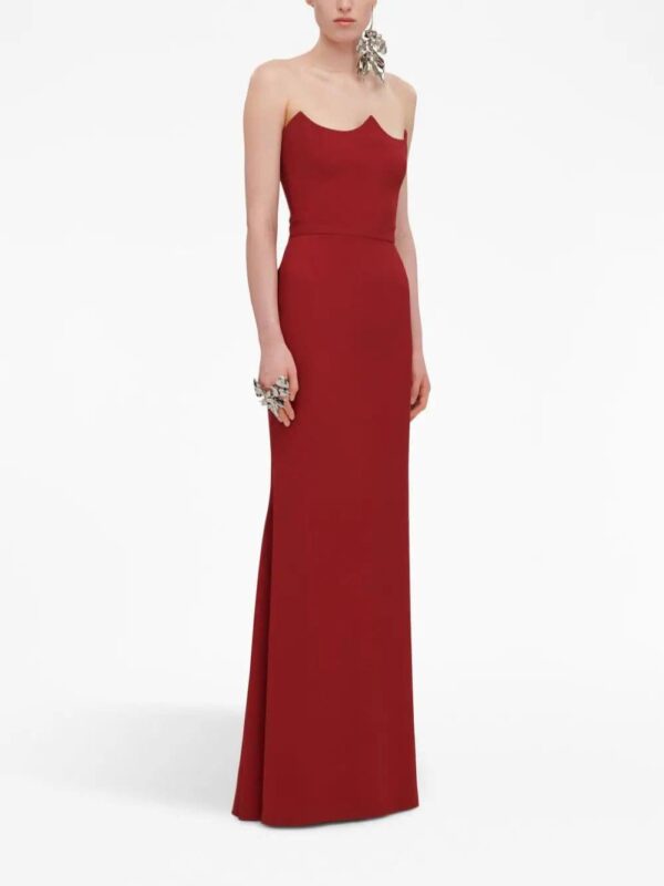 Alexander McQueen  peaked-bust strapless maxi dress - Image 3