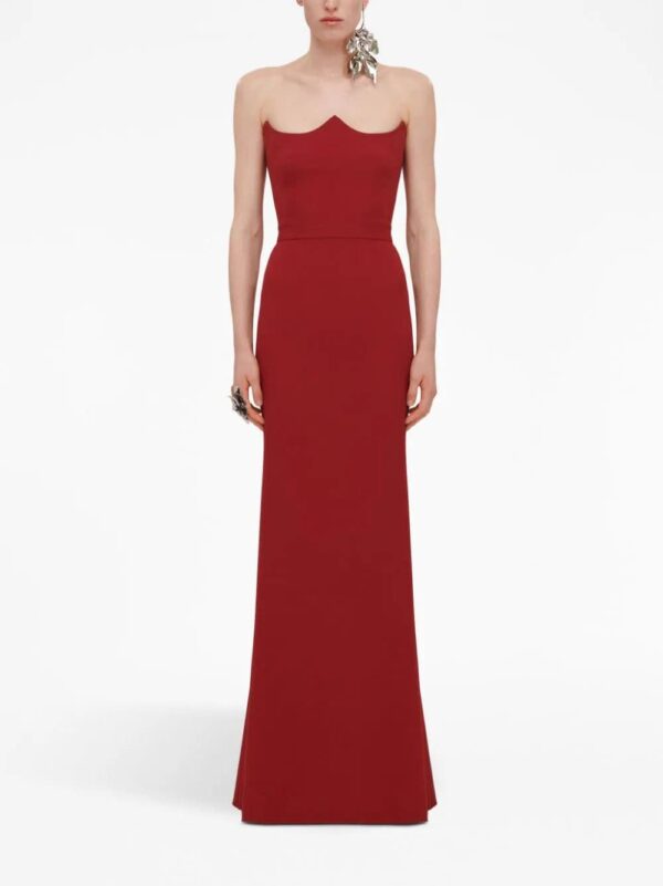 Alexander McQueen  peaked-bust strapless maxi dress - Image 2