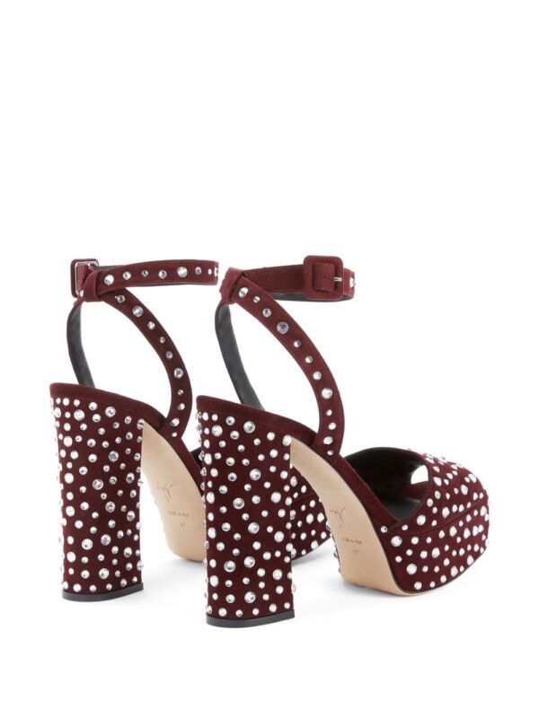 Giuseppe Zanotti  120mm crystal-embellished leather sandals - Image 3