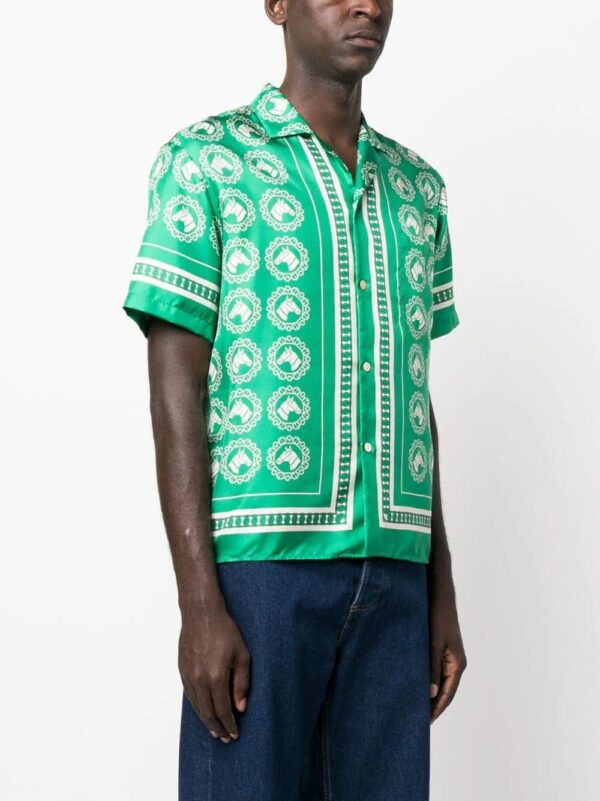 Gucci  graphic-print silk shirt - Image 3