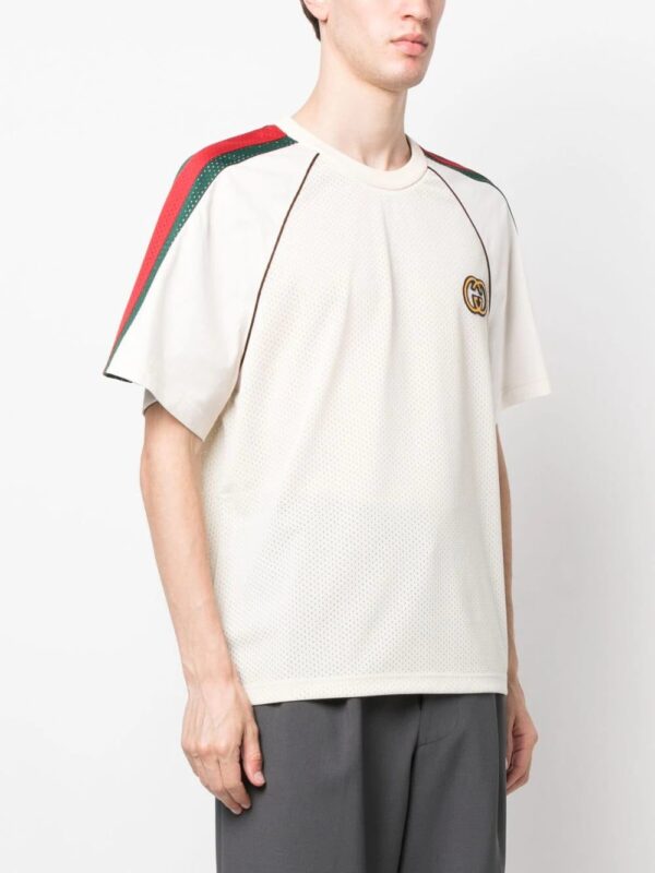 Gucci  GG-logo print mesh T-shirt - Image 3