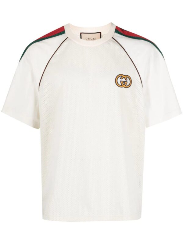 Gucci  GG-logo print mesh T-shirt