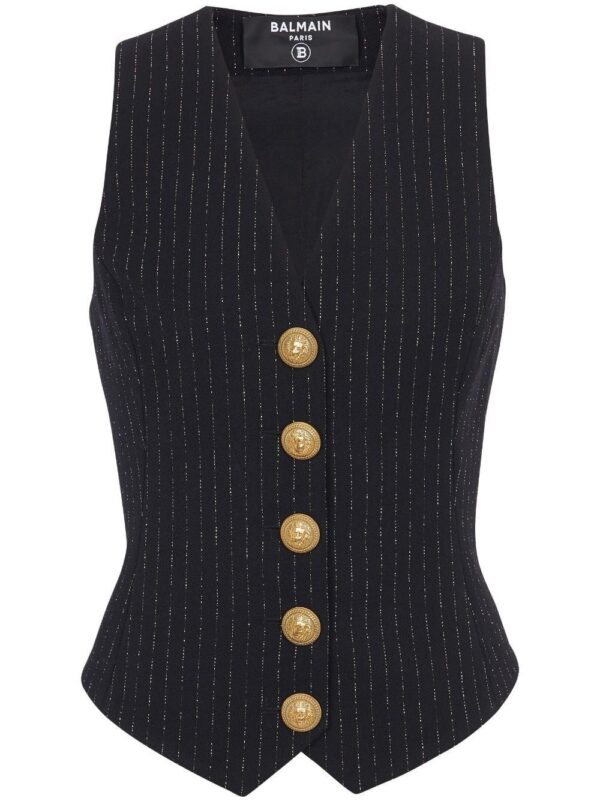 Balmain  lurex striped vest top