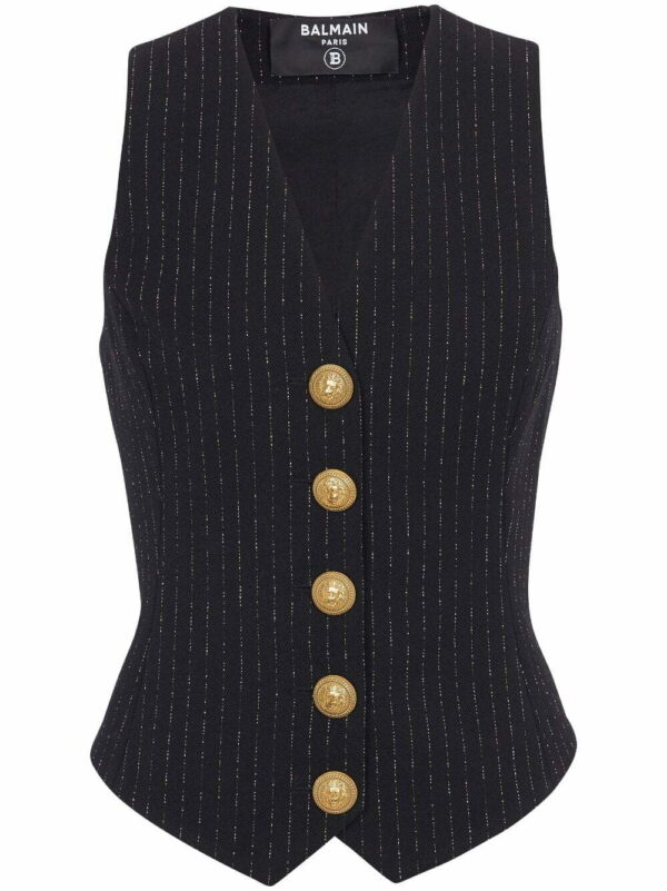Balmain  lurex striped vest top