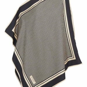 Balmain asymmetric monogram silk top