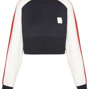Balmain  logo-embroidery cropped sweatshirt