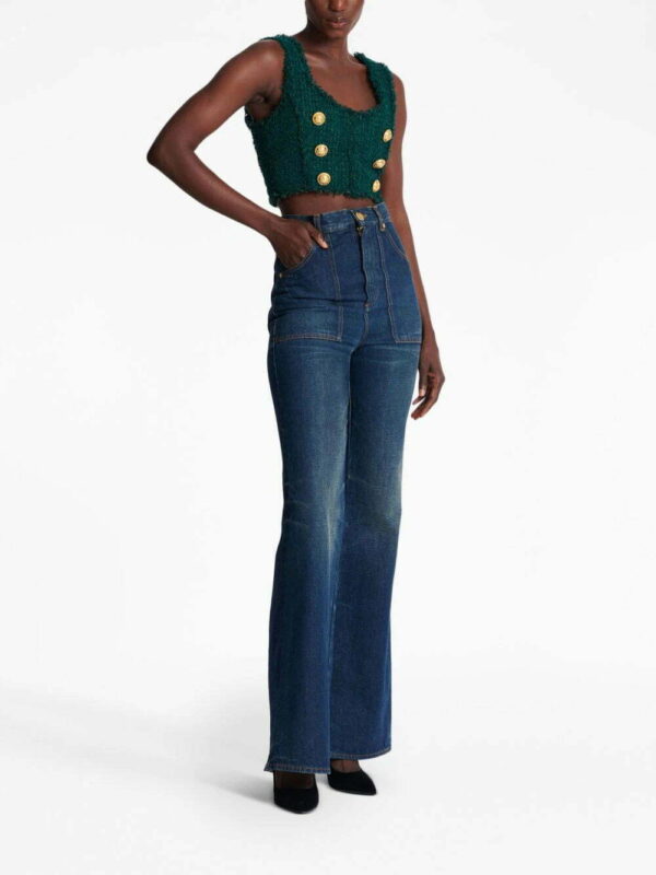 Balmain  6-Buttons tweed cropped top - Image 3