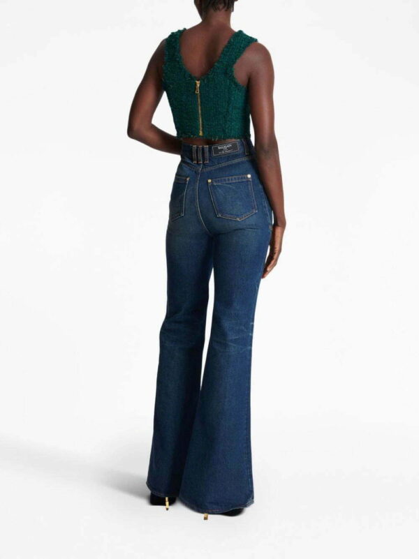 Balmain  6-Buttons tweed cropped top - Image 4