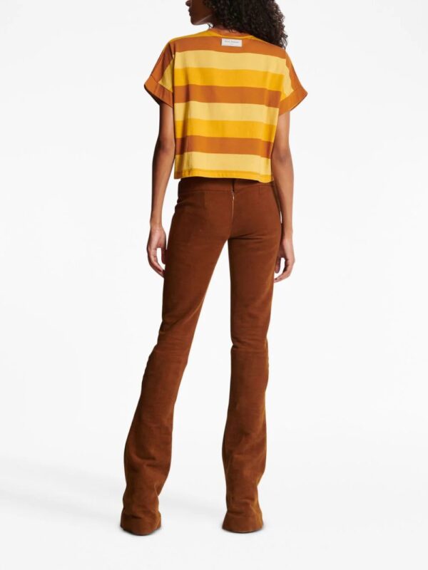 Balmain  logo-print striped cropped T-shirt - Image 3