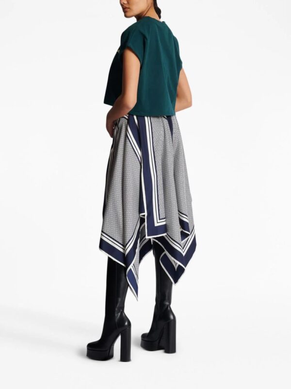 Balmain  flocked-logo cropped T-shirt - Image 4