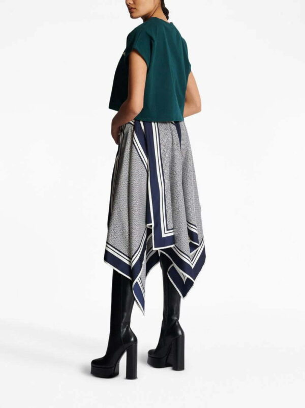 Balmain  flocked-logo cropped T-shirt - Image 4