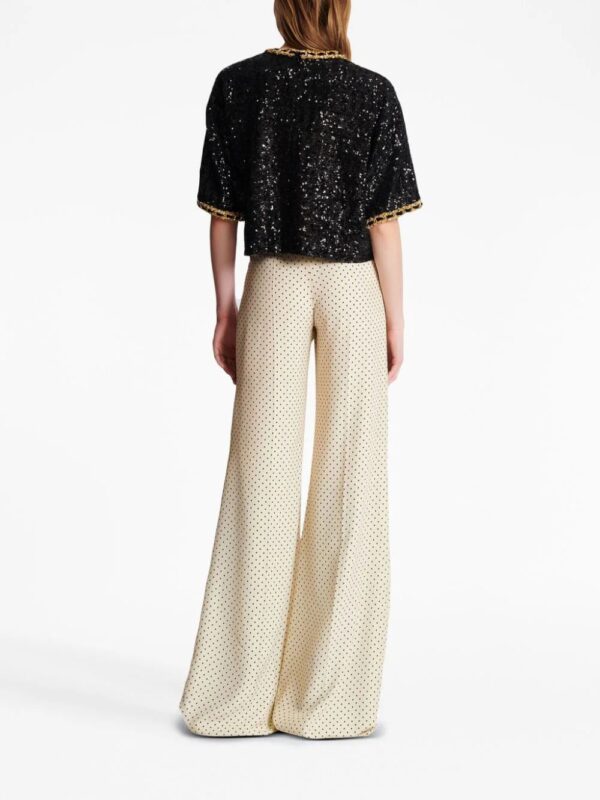 Balmain  logo-embroidery sequin top - Image 4