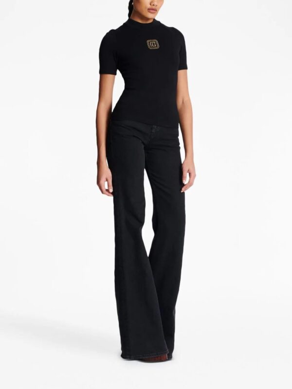 Balmain  Retro logo-embroidered T-shirt - Image 3